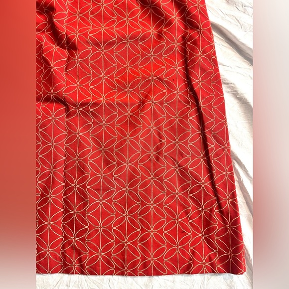 Boden Elegant Red-Orange Patterned Skirt Women’s Size 14R - Picture 2 of 14